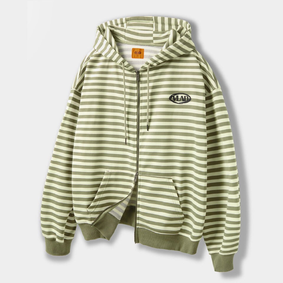 條紋連帽外套 VLAD STRIPE LOGO HOODED ZIP UP