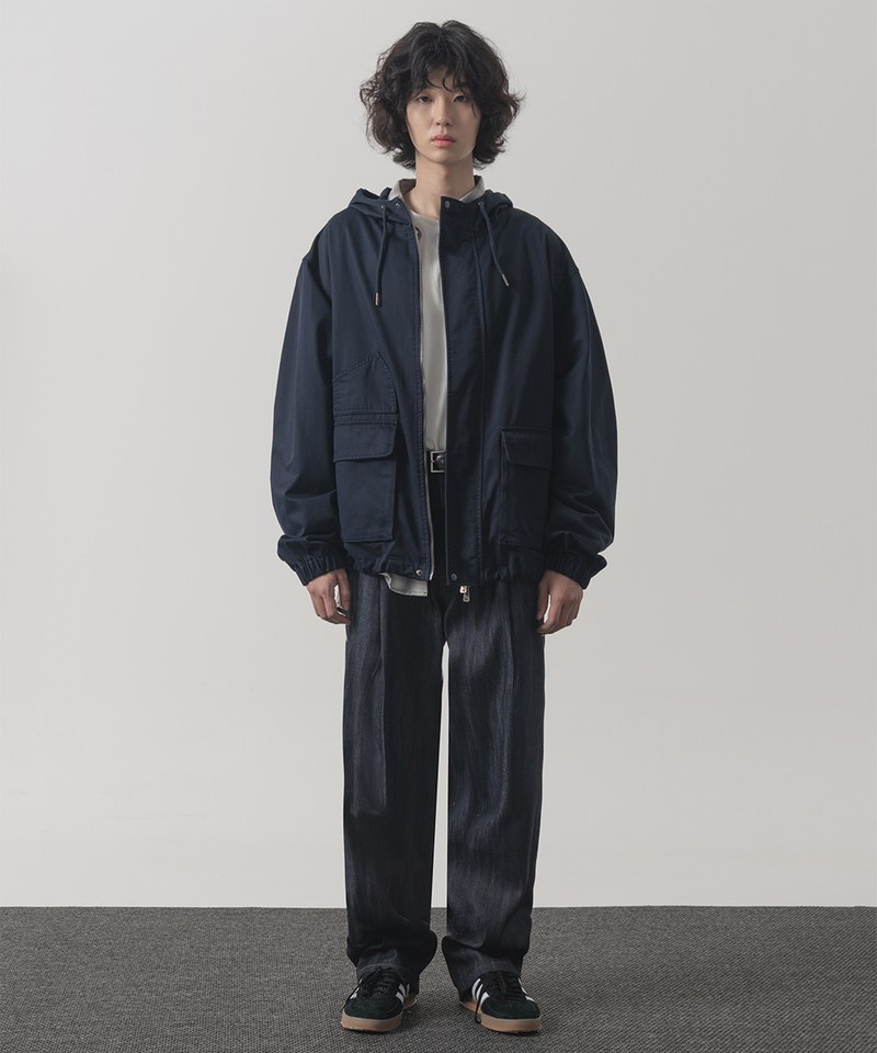 單寧牛仔長褲 SLUB ONE TUCK WIDE DENIM