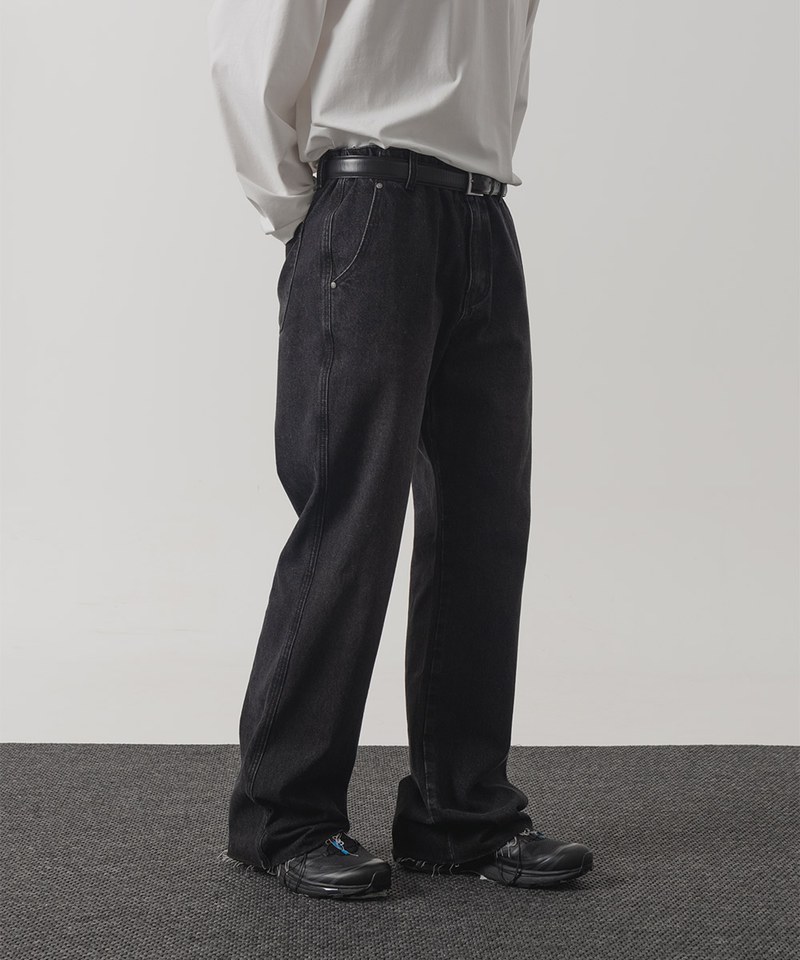 靴型牛仔褲 WAISTLESS BOOTCUT DENIM PANTS
