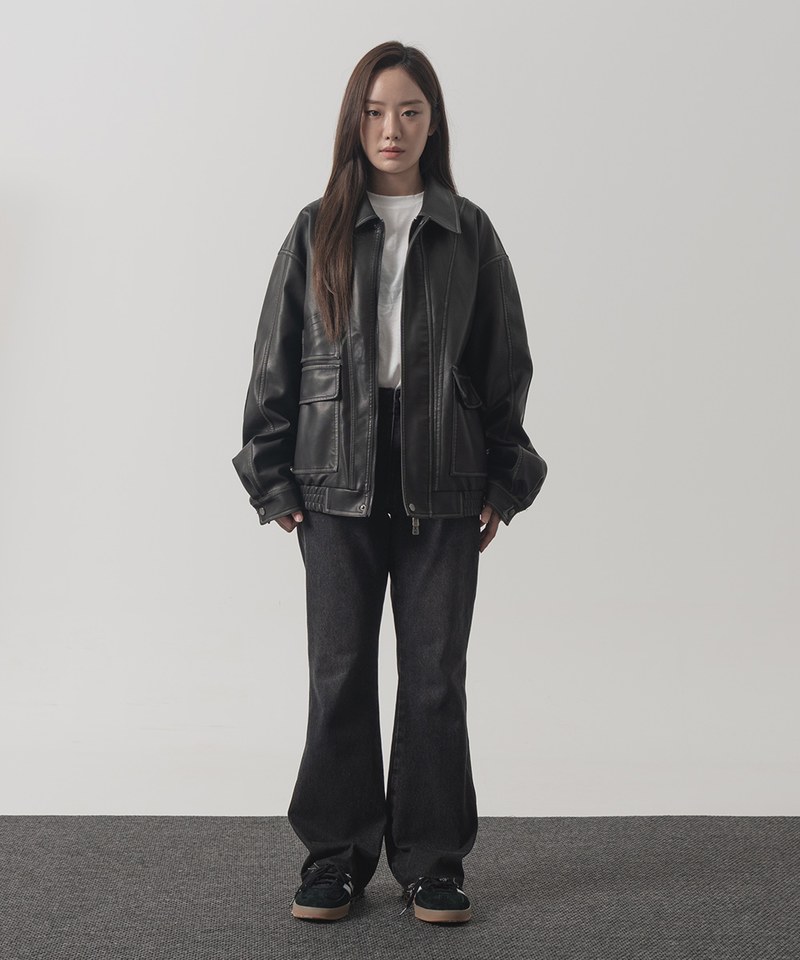 靴型牛仔褲 WAISTLESS BOOTCUT DENIM PANTS