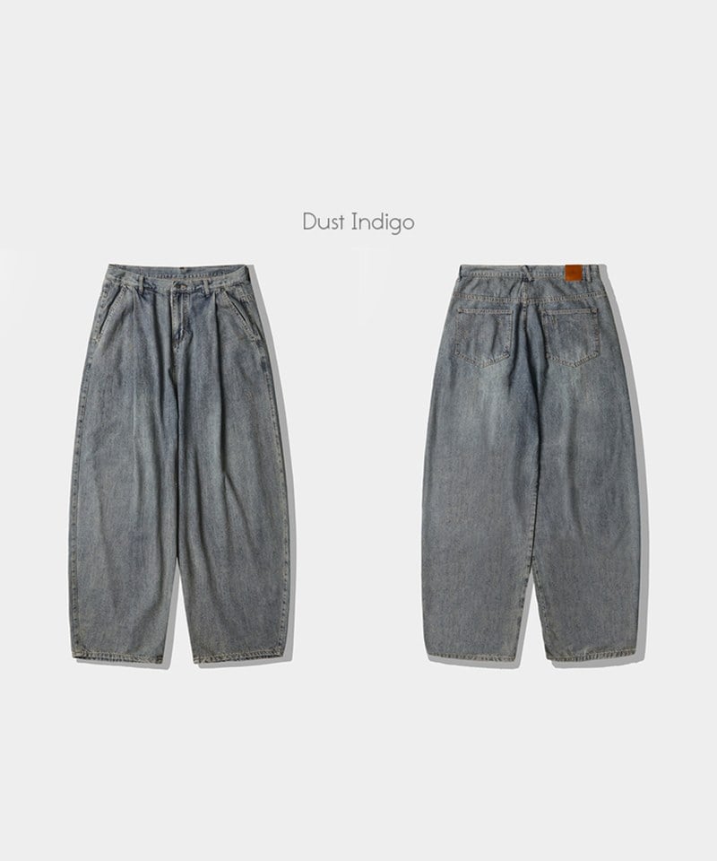 弧形牛仔褲 LINEN-LIKE CURVED DENIM PANTS
