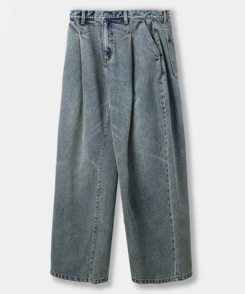 DMB1413-252 寬版丹寧褲 ALL-SUNDAY ONE-TUCK WIDE DENIM PANTS