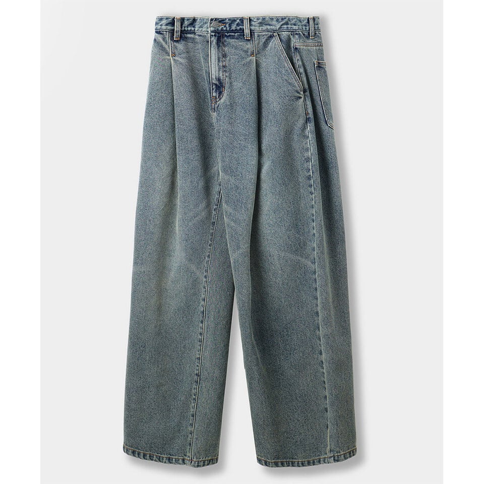 DMB1413-252 寬版丹寧褲 ALL-SUNDAY ONE-TUCK WIDE DENIM PANTS