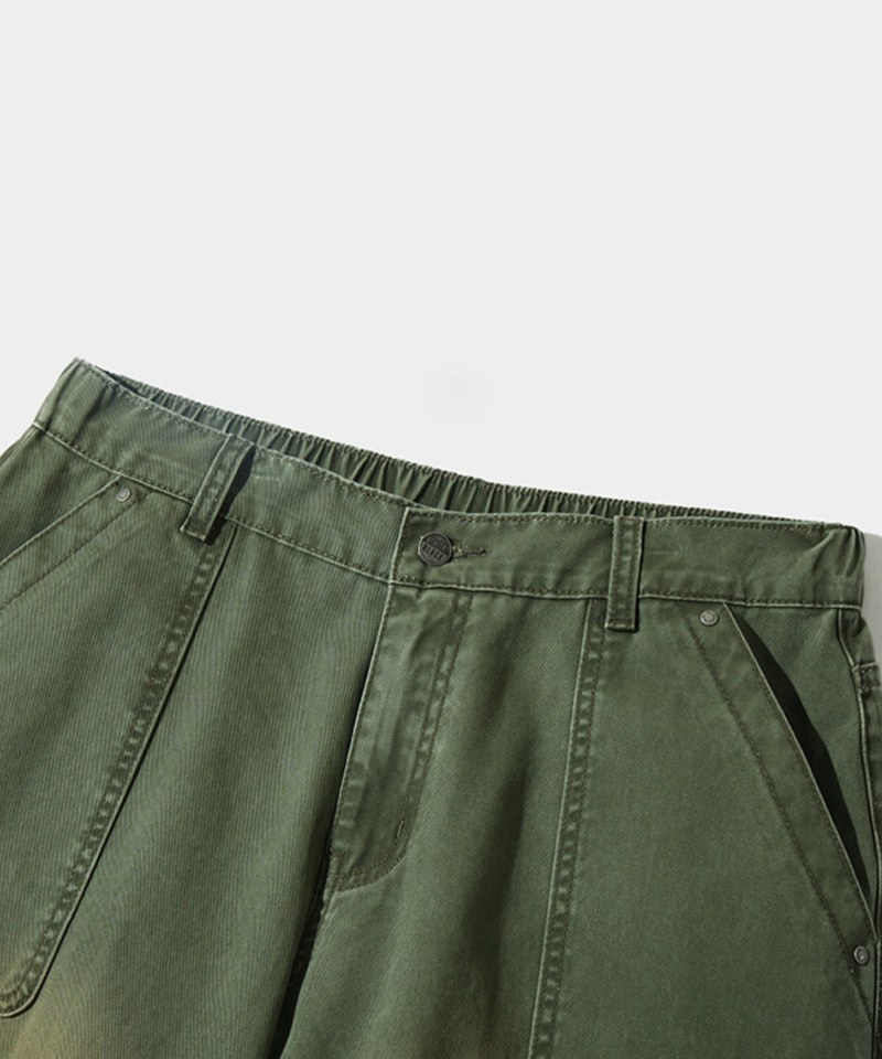 水洗休閒長褲 ESSENTIAL FADE WASHING FATIGUE PANTS