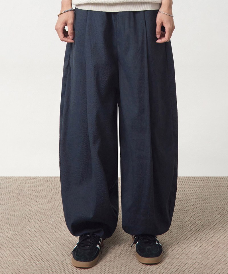 泡泡紗燈籠褲 SEERSUCKER CURVED PANTS