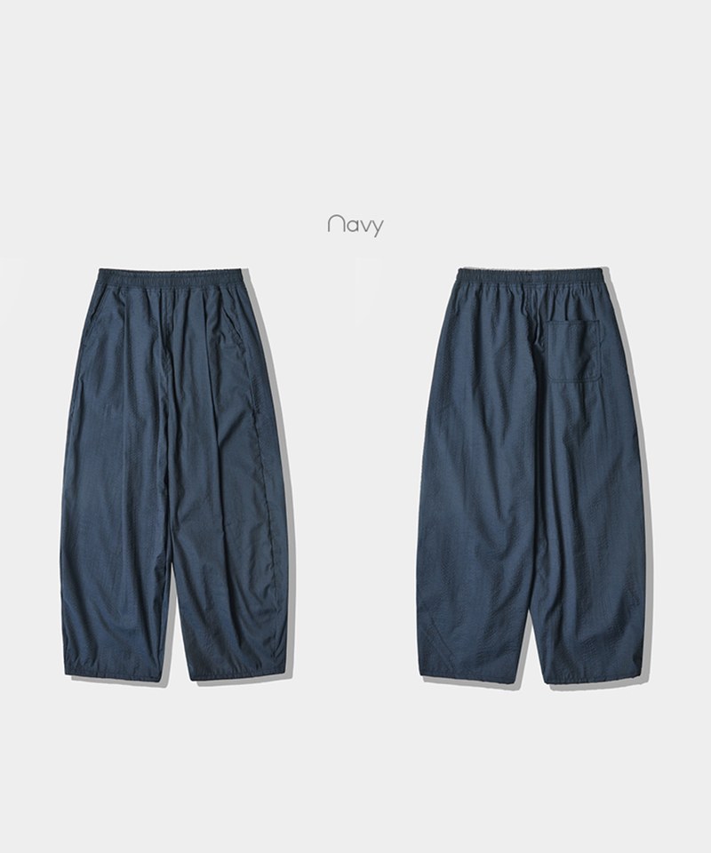 泡泡紗燈籠褲 SEERSUCKER CURVED PANTS
