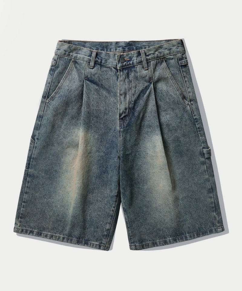 DMB1712-251 水洗工裝牛仔褲 BIO WASHING CARPENTER BERMUDA DENIM PANTS