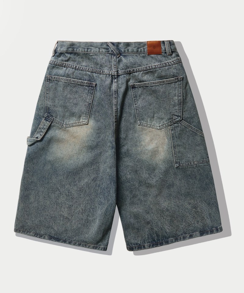DMB1712-251 水洗工裝牛仔褲 BIO WASHING CARPENTER BERMUDA DENIM PANTS