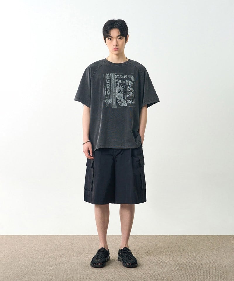DMB1714-251 百慕達工裝褲 WATERPROOF WIDE BERMUDA CARGO PANTS