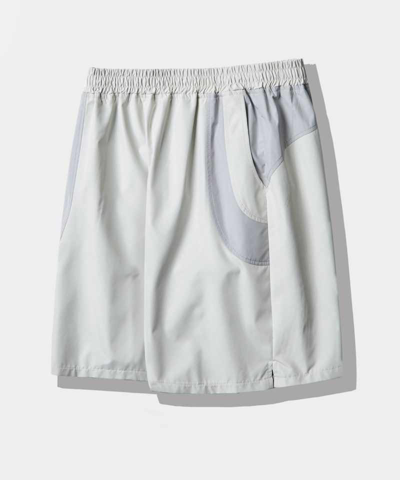 DMB1715-251 拼接休閒短褲 DOUBLE LAYER SLASH HALF PANTS