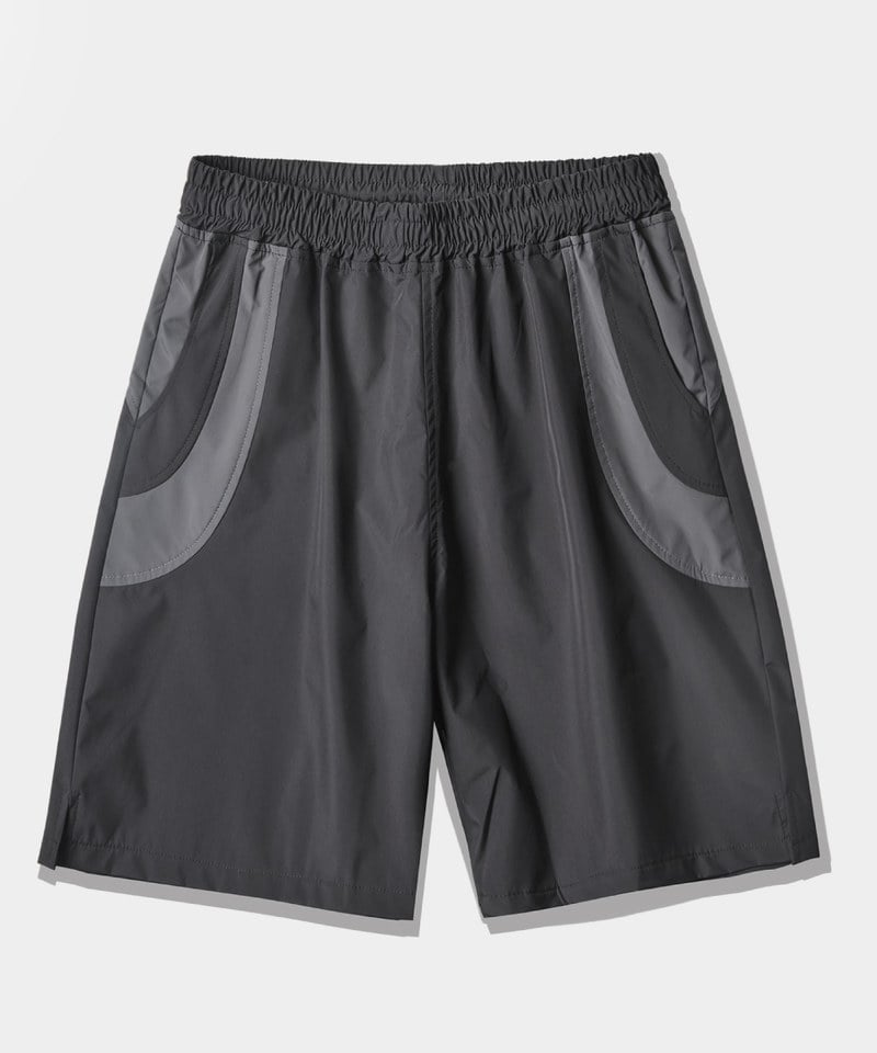 DMB1715-251 拼接休閒短褲 DOUBLE LAYER SLASH HALF PANTS