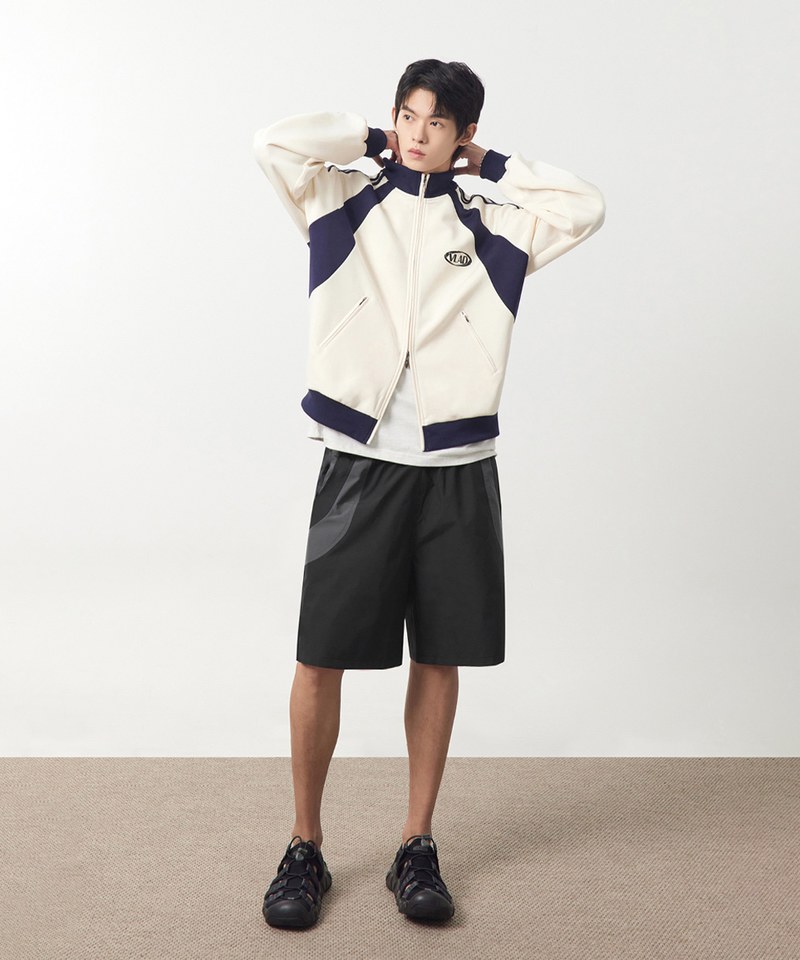 DMB1715-251 拼接休閒短褲 DOUBLE LAYER SLASH HALF PANTS