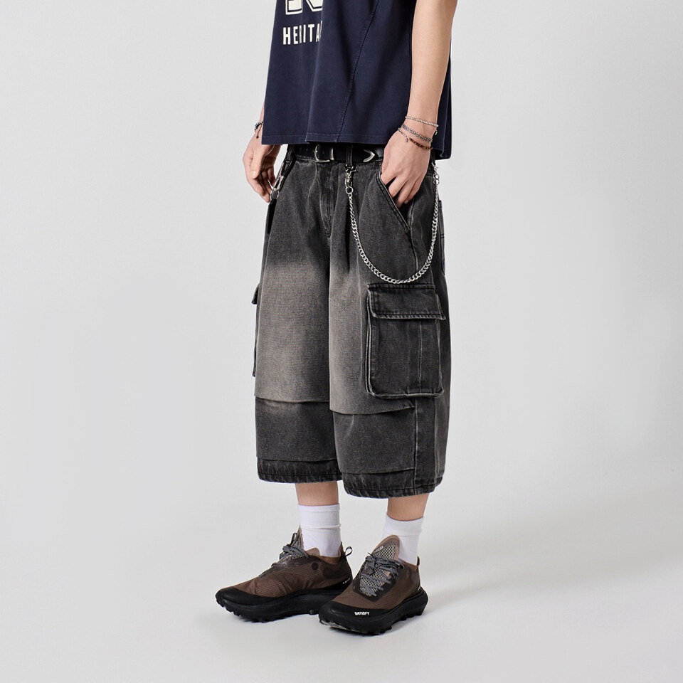 M65 百慕達牛仔褲 M65 PARACHUTE BERMUDA CURVED DENIM PANTS