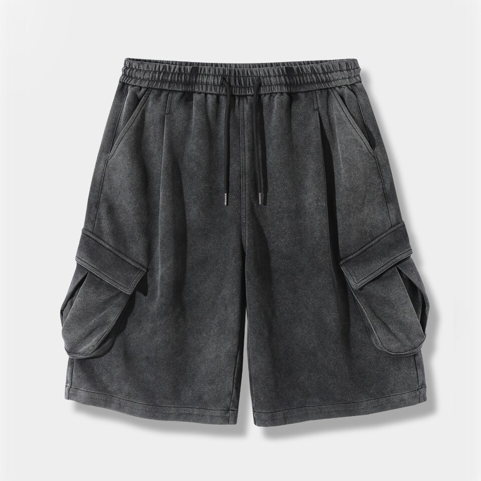 百慕達工裝短褲 ONE-TUCK BERMUDA CARGO SWEAT PANTS