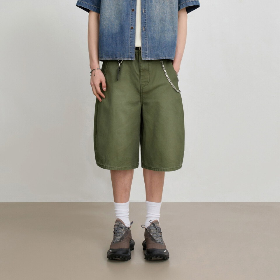 水洗卡其短褲 EVERYONE'S CURVED CHINO PANTS HALF