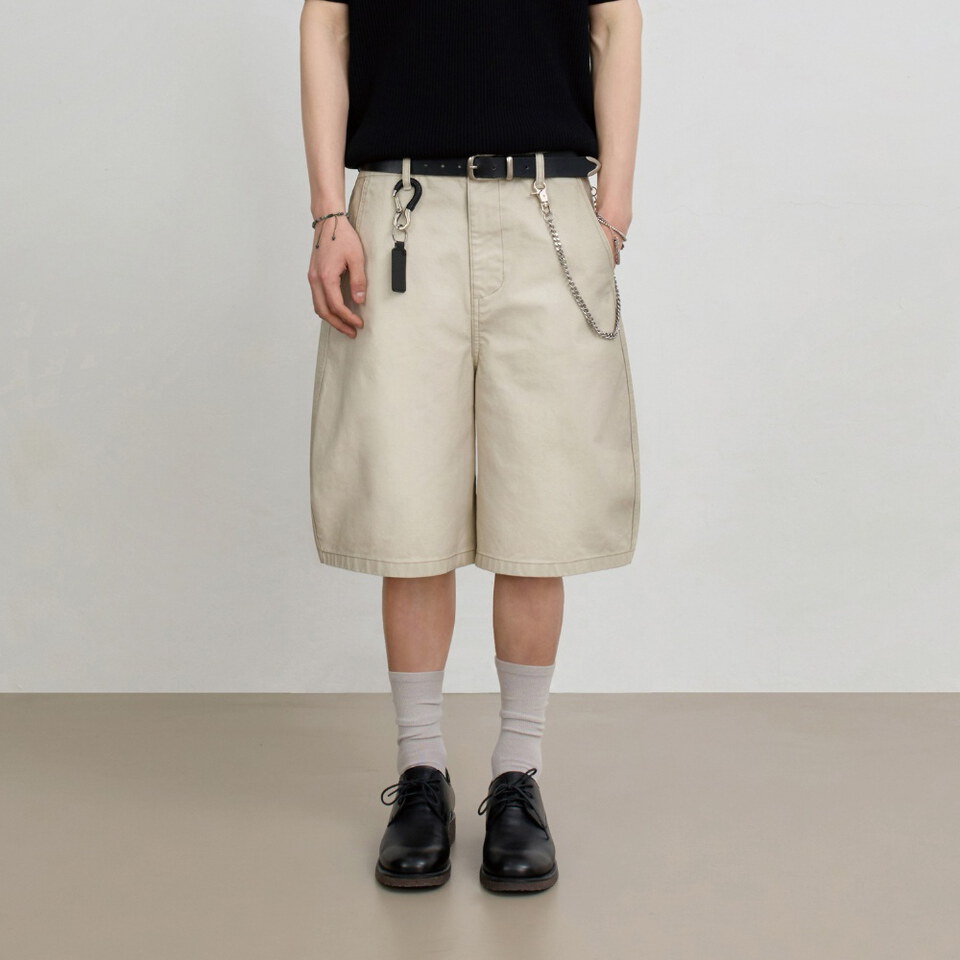 水洗卡其短褲 EVERYONE'S CURVED CHINO PANTS HALF