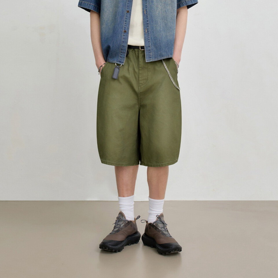 水洗卡其短褲 EVERYONE'S CURVED CHINO PANTS HALF