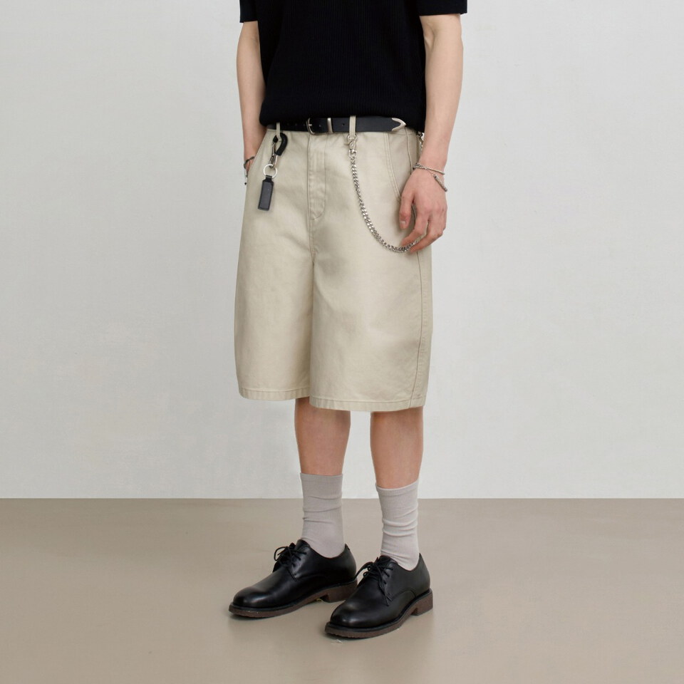 水洗卡其短褲 EVERYONE'S CURVED CHINO PANTS HALF