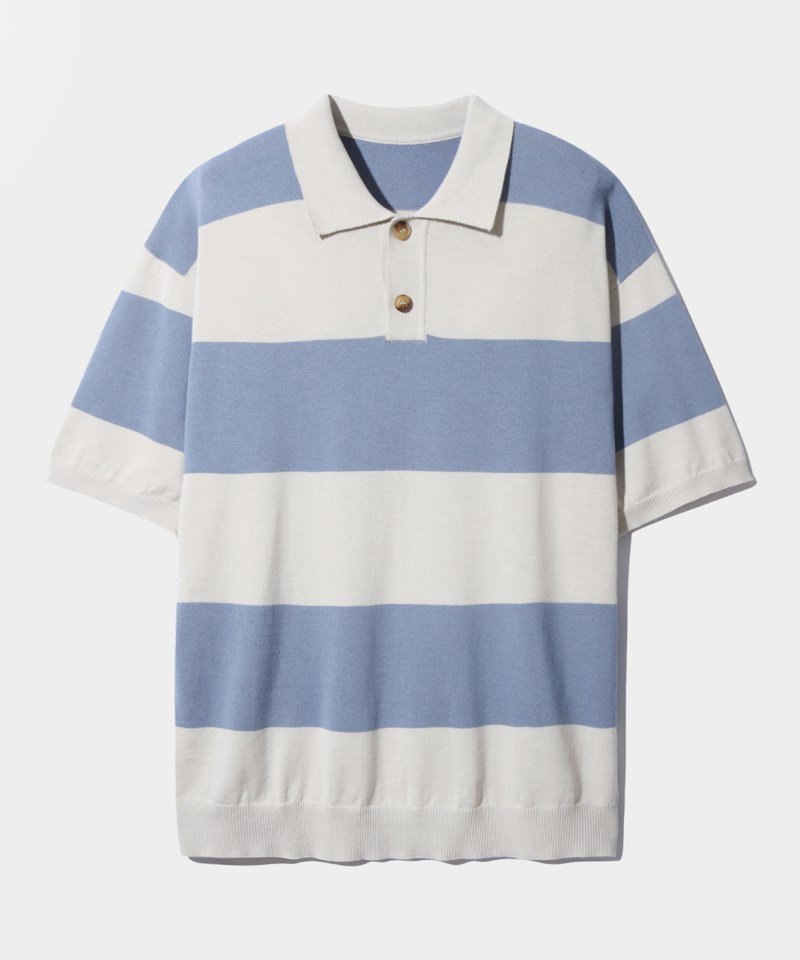 DMB3601-251 條紋橄欖球衫 STRIPE RUGBY HALF KNIT