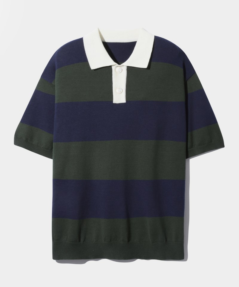 DMB3601-251 條紋橄欖球衫 STRIPE RUGBY HALF KNIT