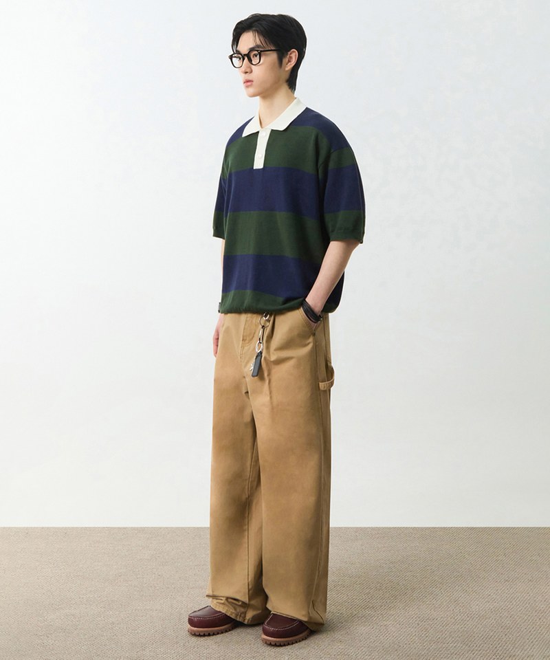 DMB3601-251 條紋橄欖球衫 STRIPE RUGBY HALF KNIT