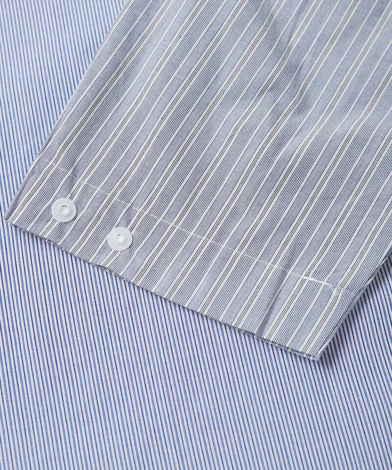 ESC9901-252 拼接打褶直條襯衫 PANELLED STRIPE SHIRT