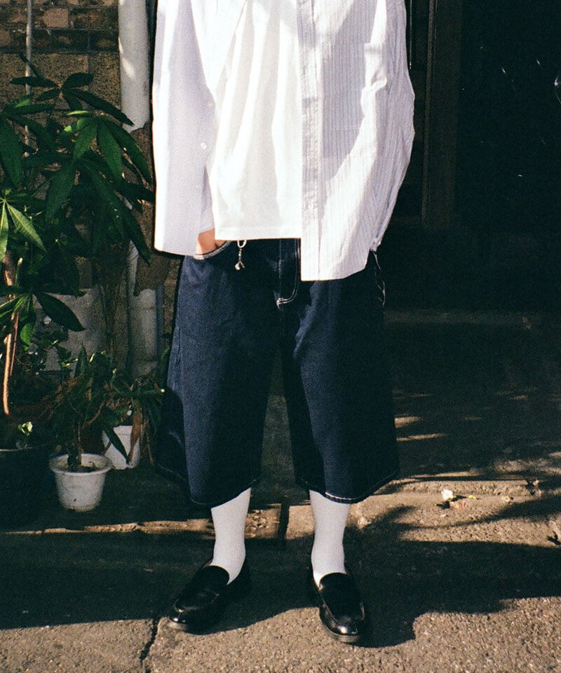 ESC9902-252 原色丹寧七分寬褲 RAW DENIM CAPRI PANTS