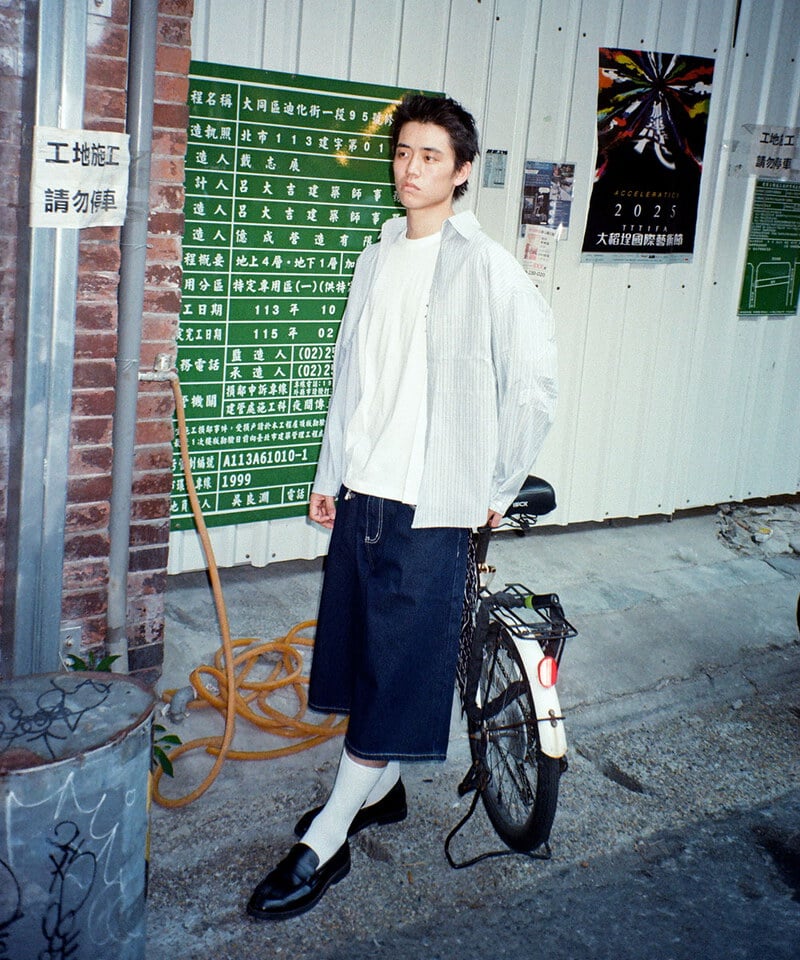 ESC9902-252 原色丹寧七分寬褲 RAW DENIM CAPRI PANTS