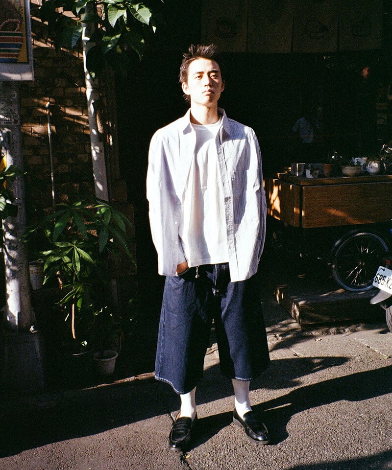 ESC9902-252 原色丹寧七分寬褲 RAW DENIM CAPRI PANTS