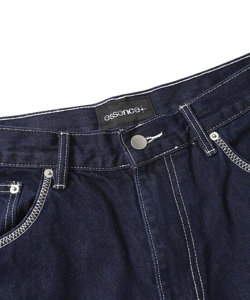 ESC9902-252 原色丹寧七分寬褲 RAW DENIM CAPRI PANTS