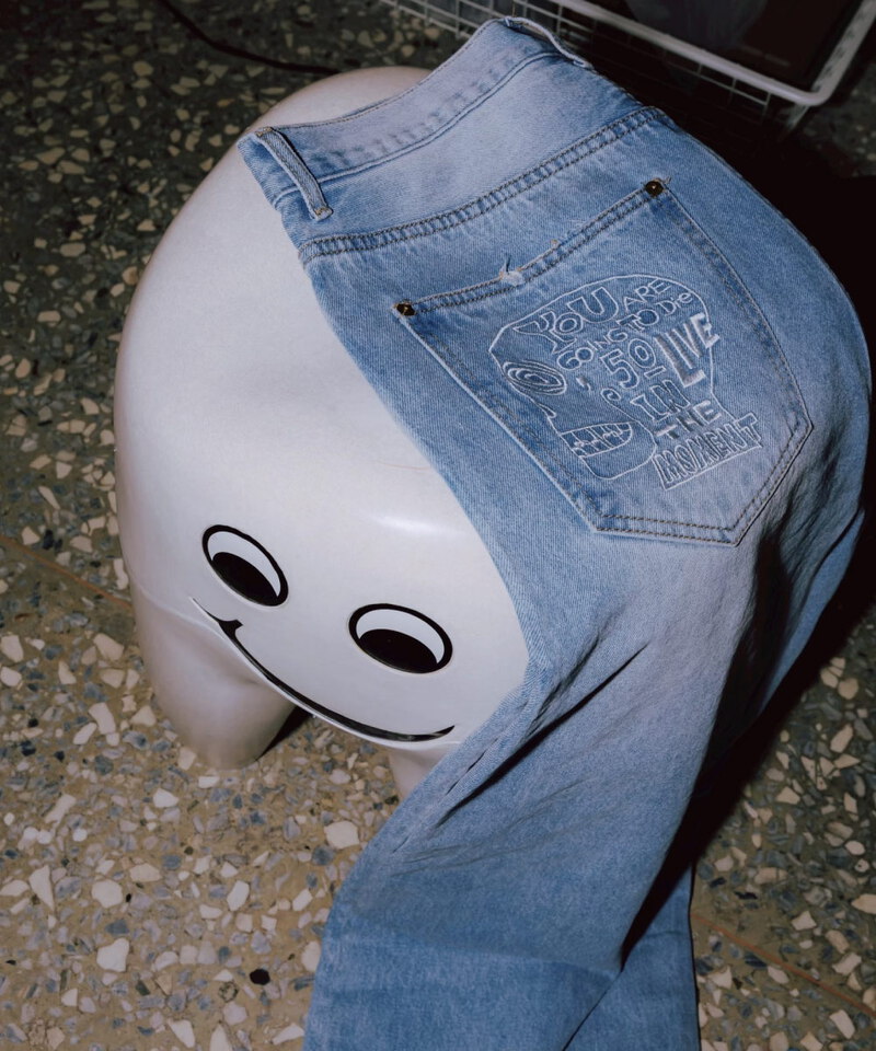 ESC9903-252 ESSENCE X SIC LEE RAW HEM BAGGY JEANS