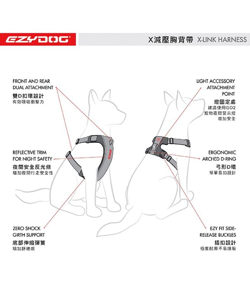 EZY3904-251 X-LINK  HARNESSＸ雙制胸背帶