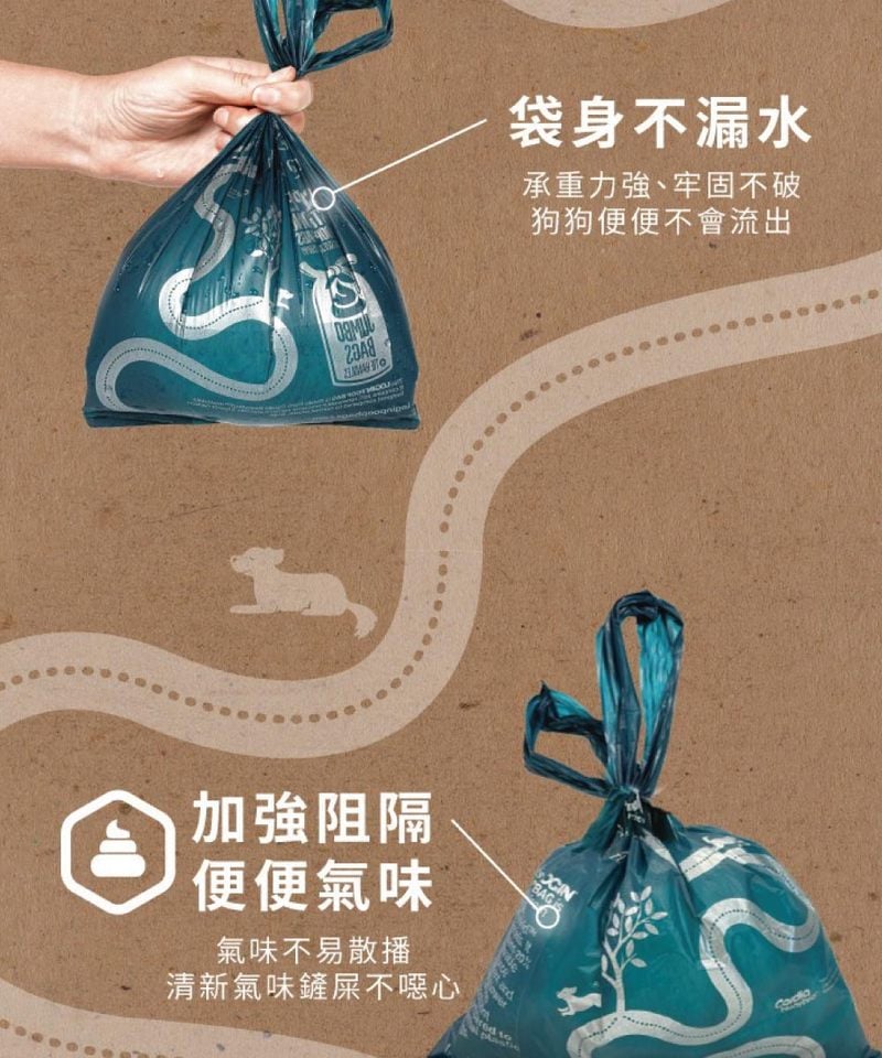 澳洲 LOGIN 洛格手提式環保可降解拾便袋 18＊37cm