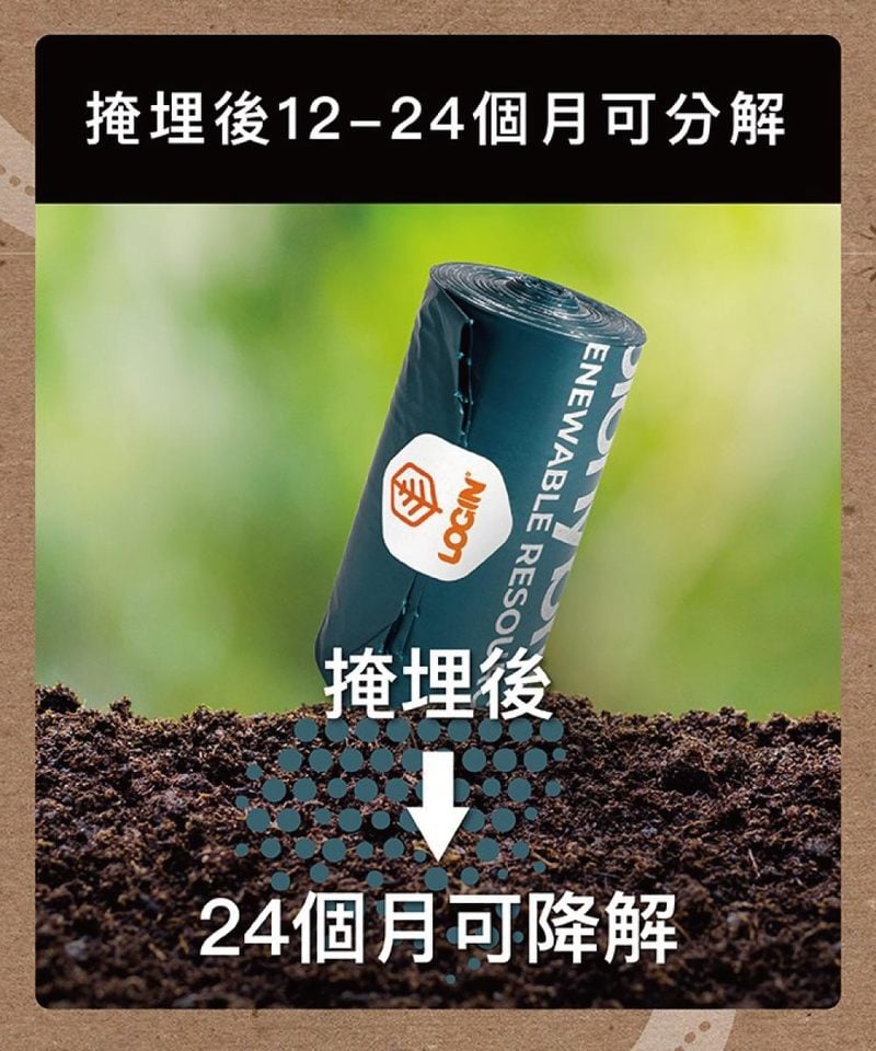 澳洲 LOGIN 洛格手提式環保可降解拾便袋 18＊37cm