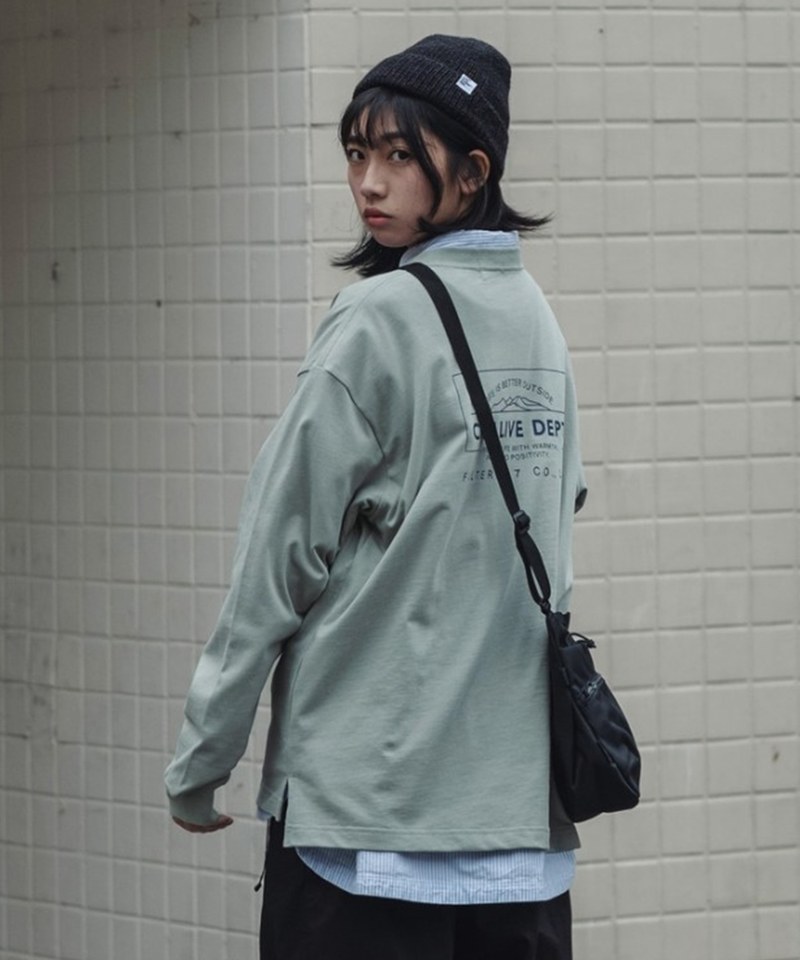 山峰標誌口袋長Tee