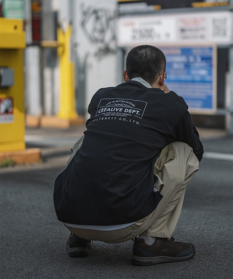 山峰標誌口袋長Tee