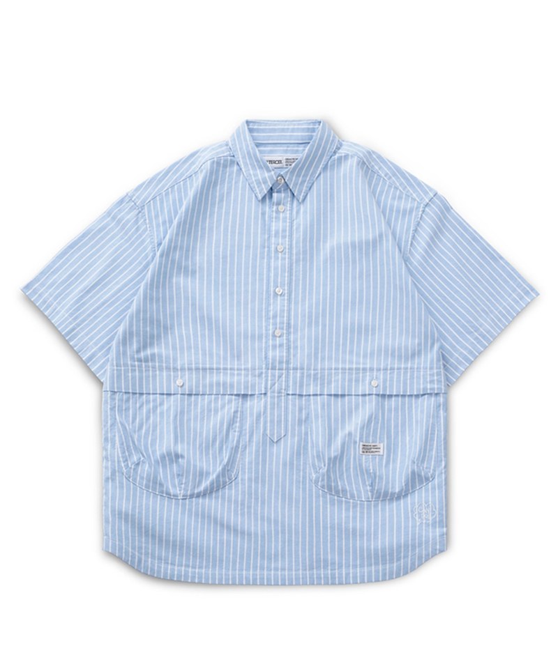 牛津拼接半開襟短袖襯衫 Oxford Pocket Spliced Half-Button shirt