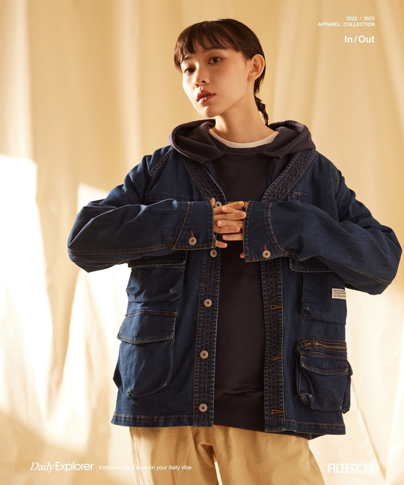 Denim Fishing jacket 水洗丹寧獵裝外套