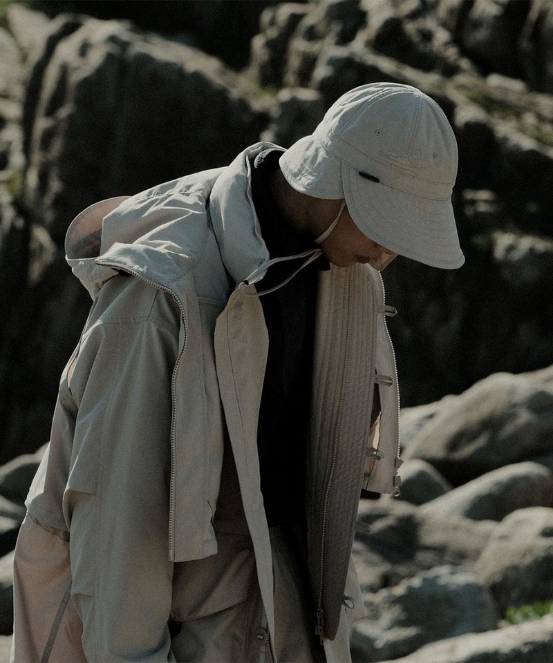 防潑雙向機能帽 GRiT(FLTR_G)Water-Repellent Convertible Bucket Hat
