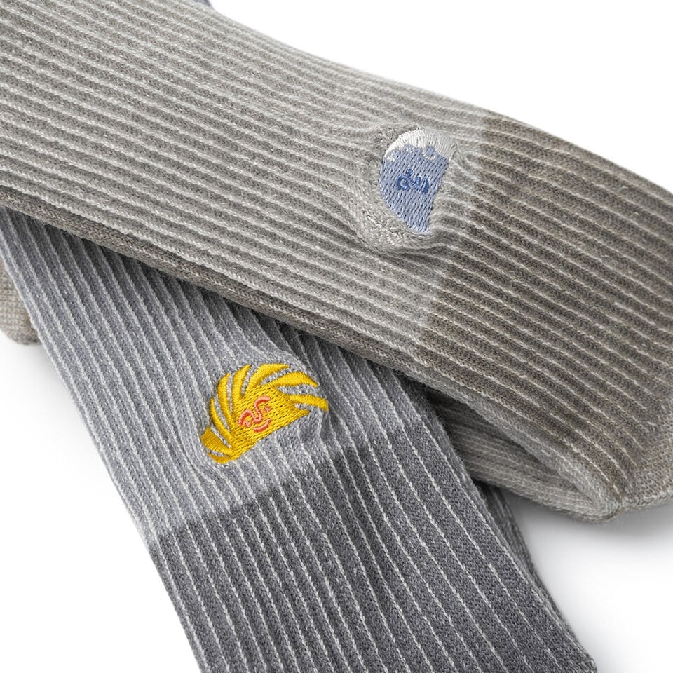 FLT2906-252 Days and Nights 美麗諾刺繡羊毛襪