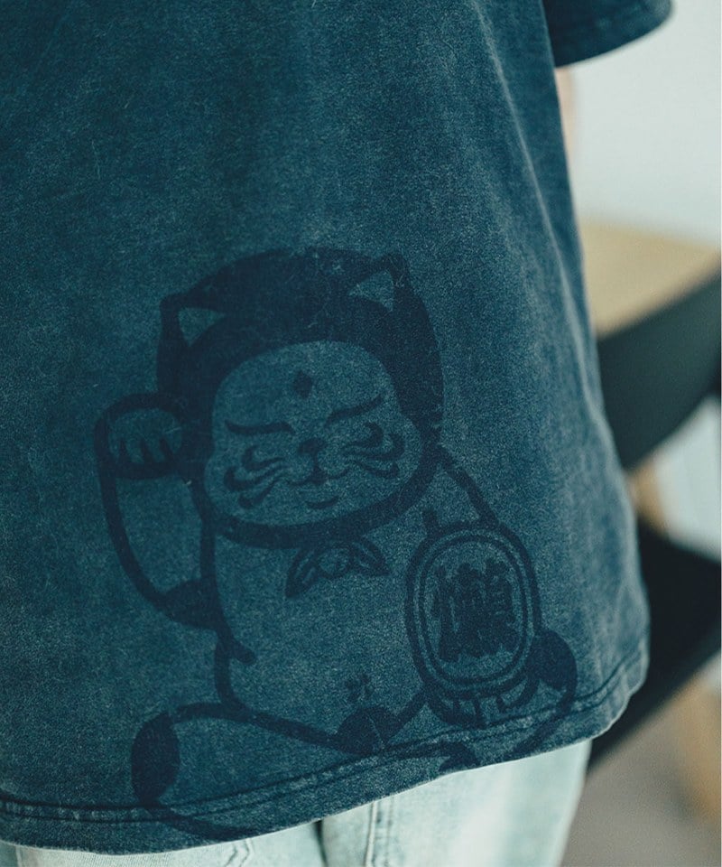 慵懶貓生洗水Tee