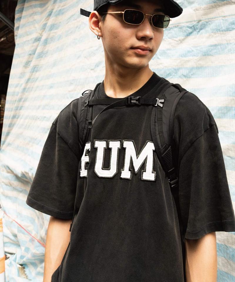 FUM洗水布繡tee