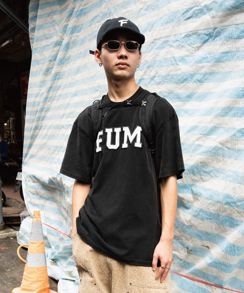 FUM洗水布繡tee