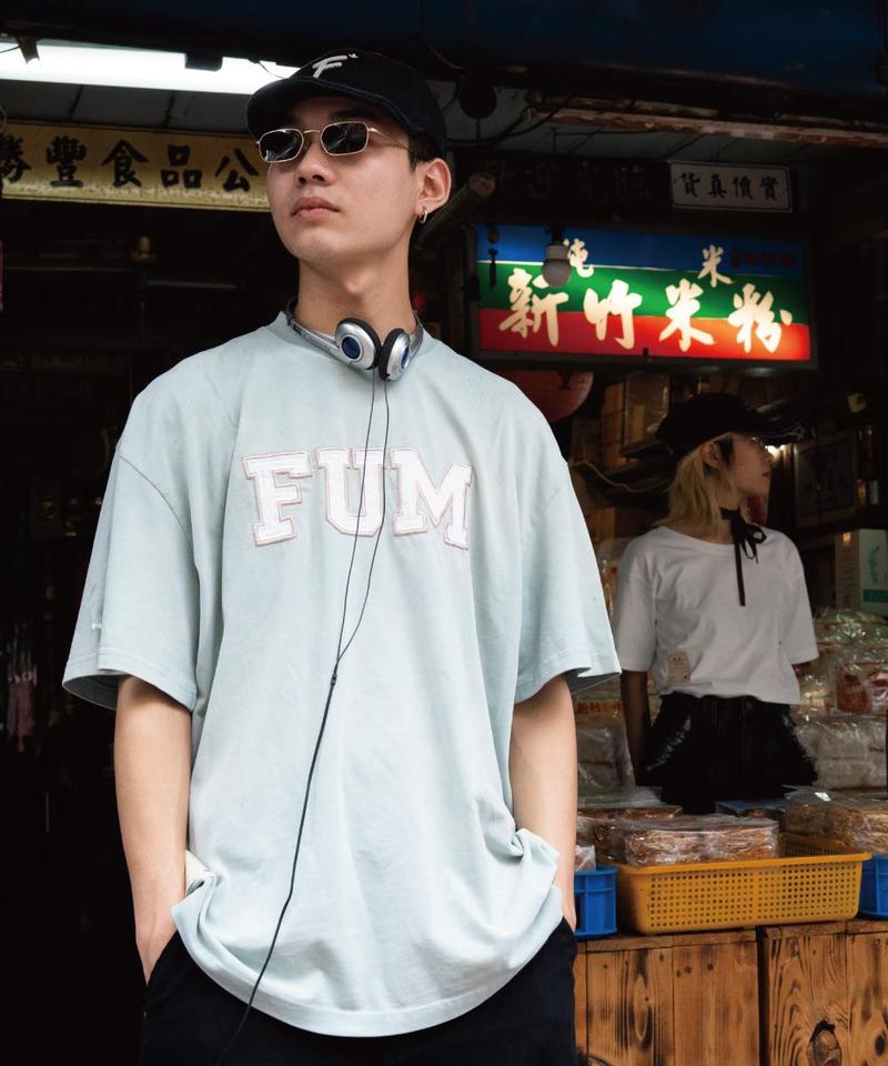 FUM洗水布繡tee