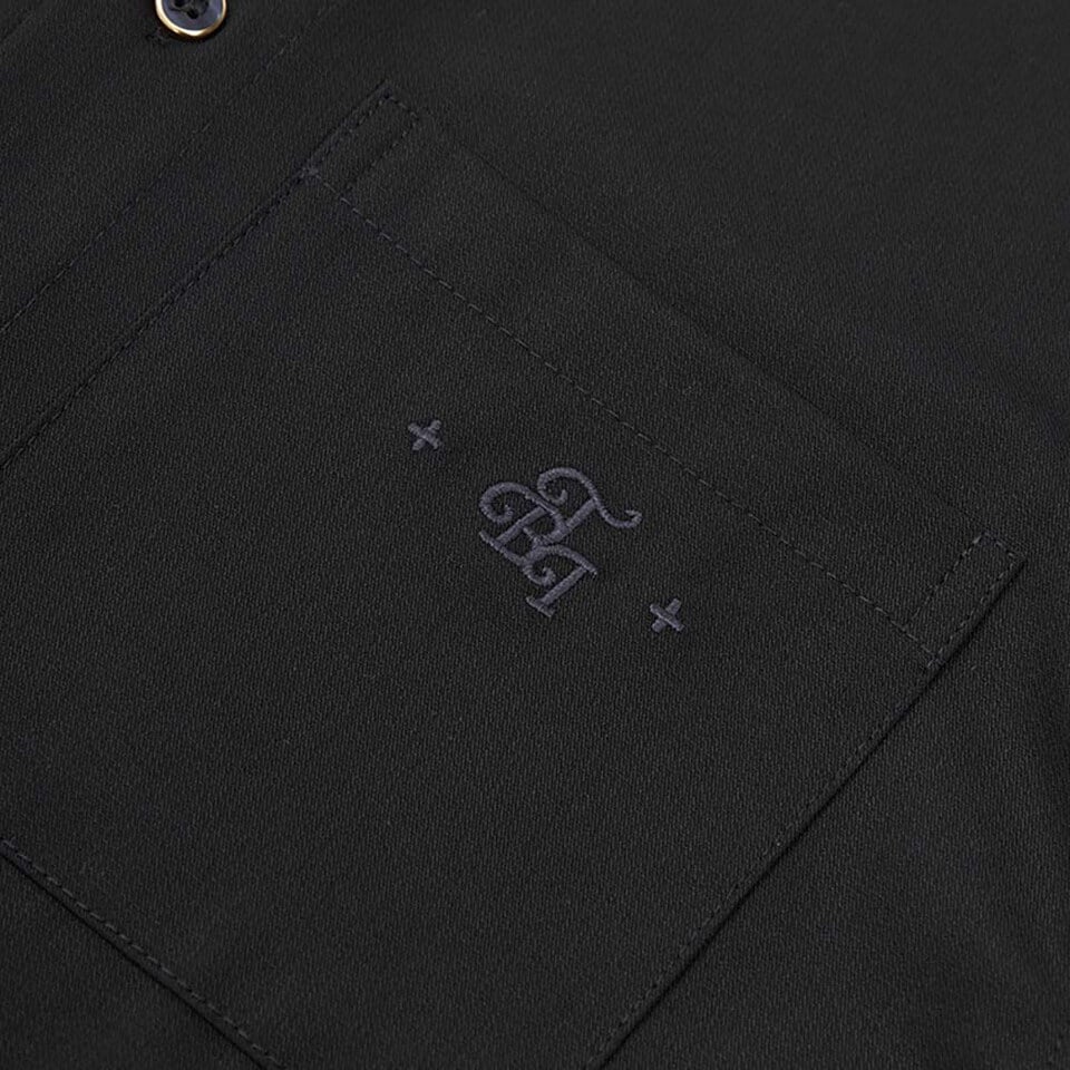 TBI暗紋拼布恤衫