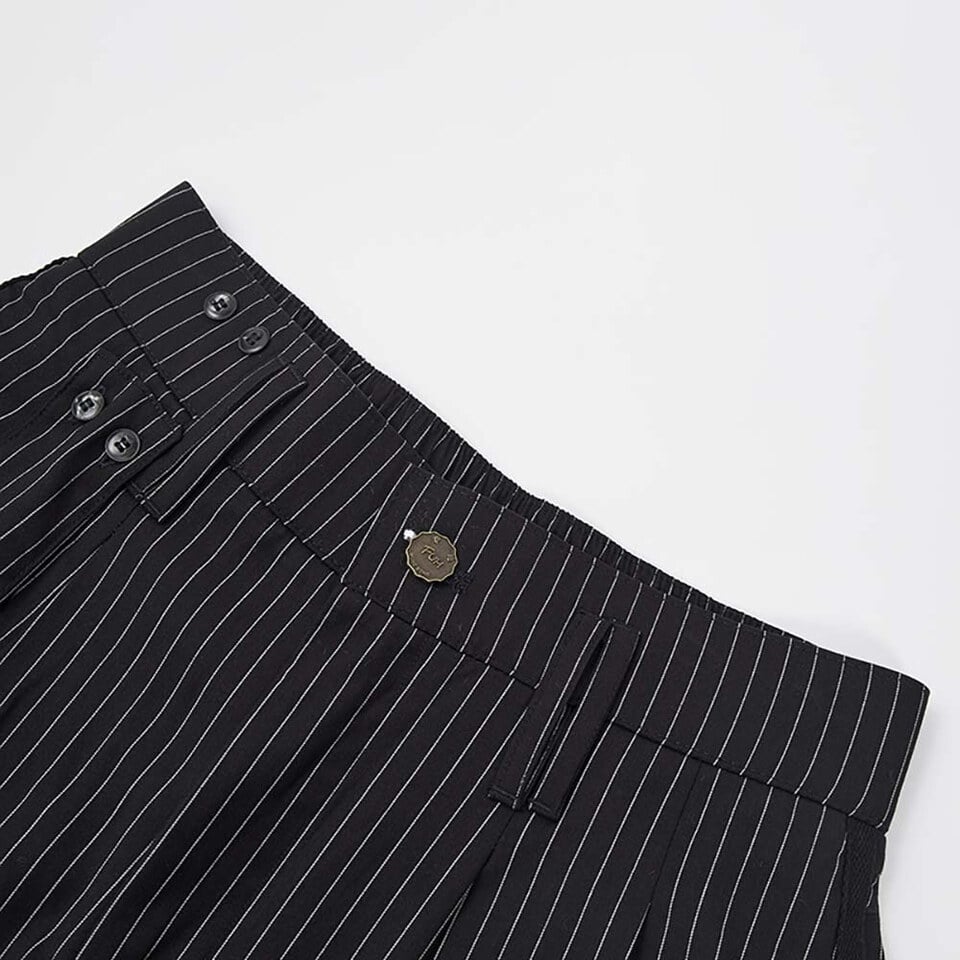 黑白條子闊腳西裝長褲