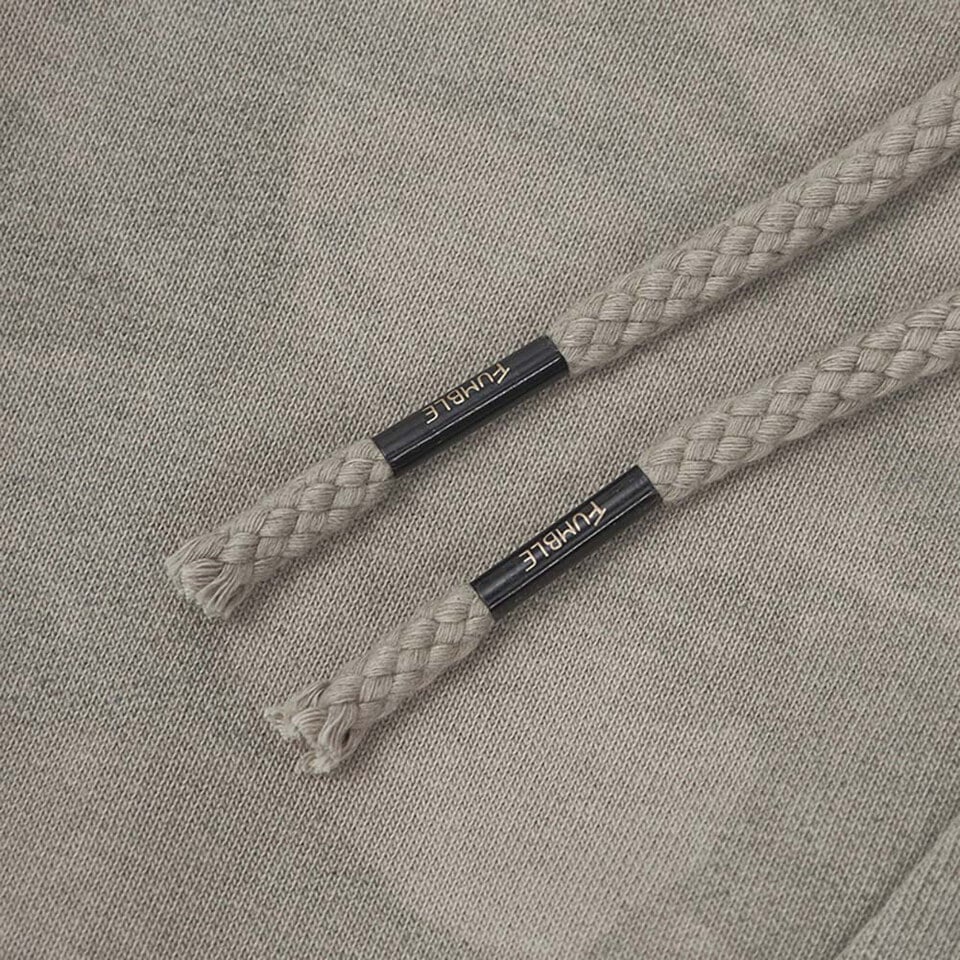 Khaki/L*XL-日字布繡FUM厚棉衛衣