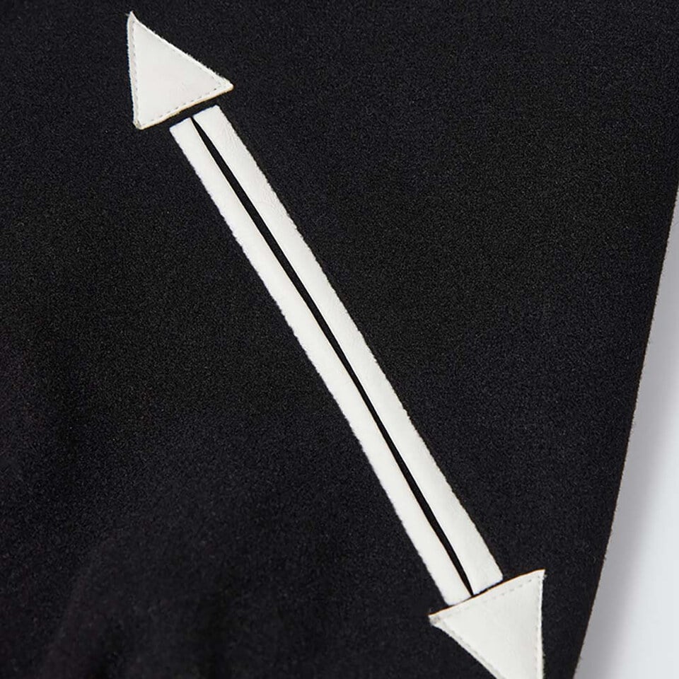 東京散步白鶴皮拼袖棒球外套