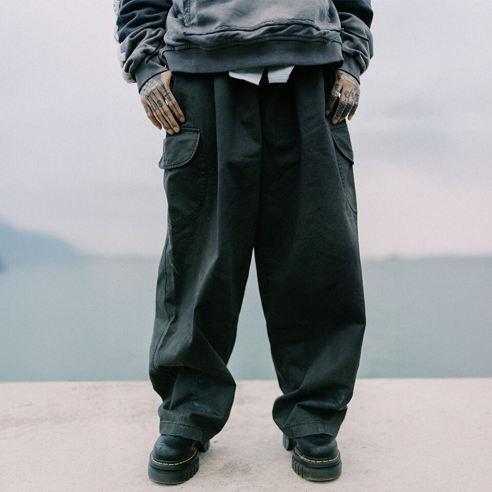 東京散步洗水工袋燈籠褲