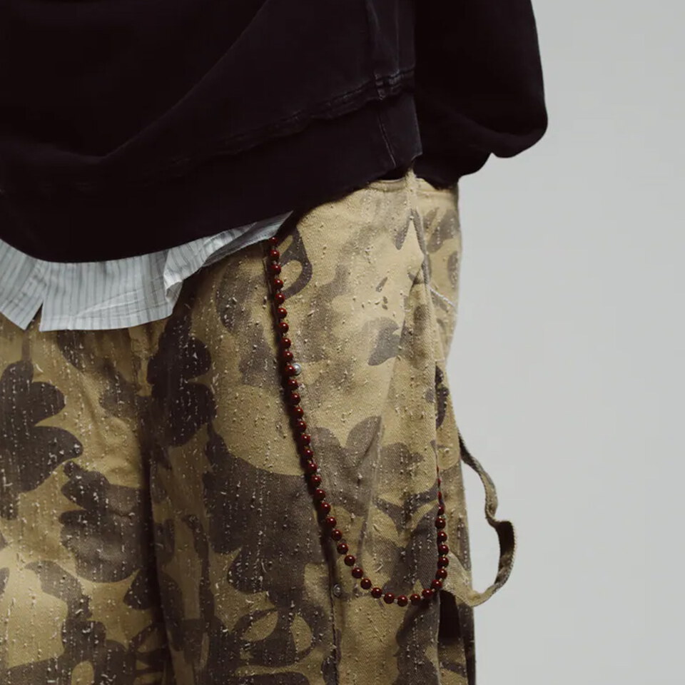 迷彩磨製鐮刀褲